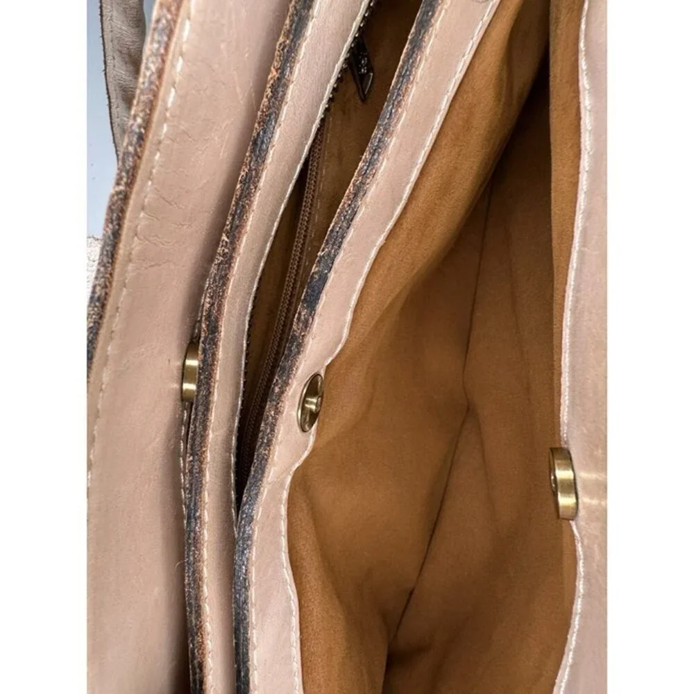 Patricia Nash Rienzo Satchel Tooled Leather Purse - Light Pink Pre-owned